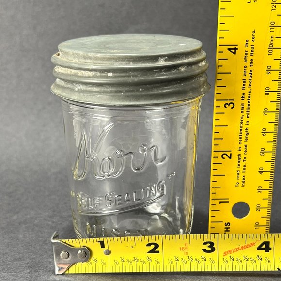Vtg Kerr Self Sealing Mason Canning Jar Zinc Lid Boyd Porcelain Insert Country - Picture 15 of 16